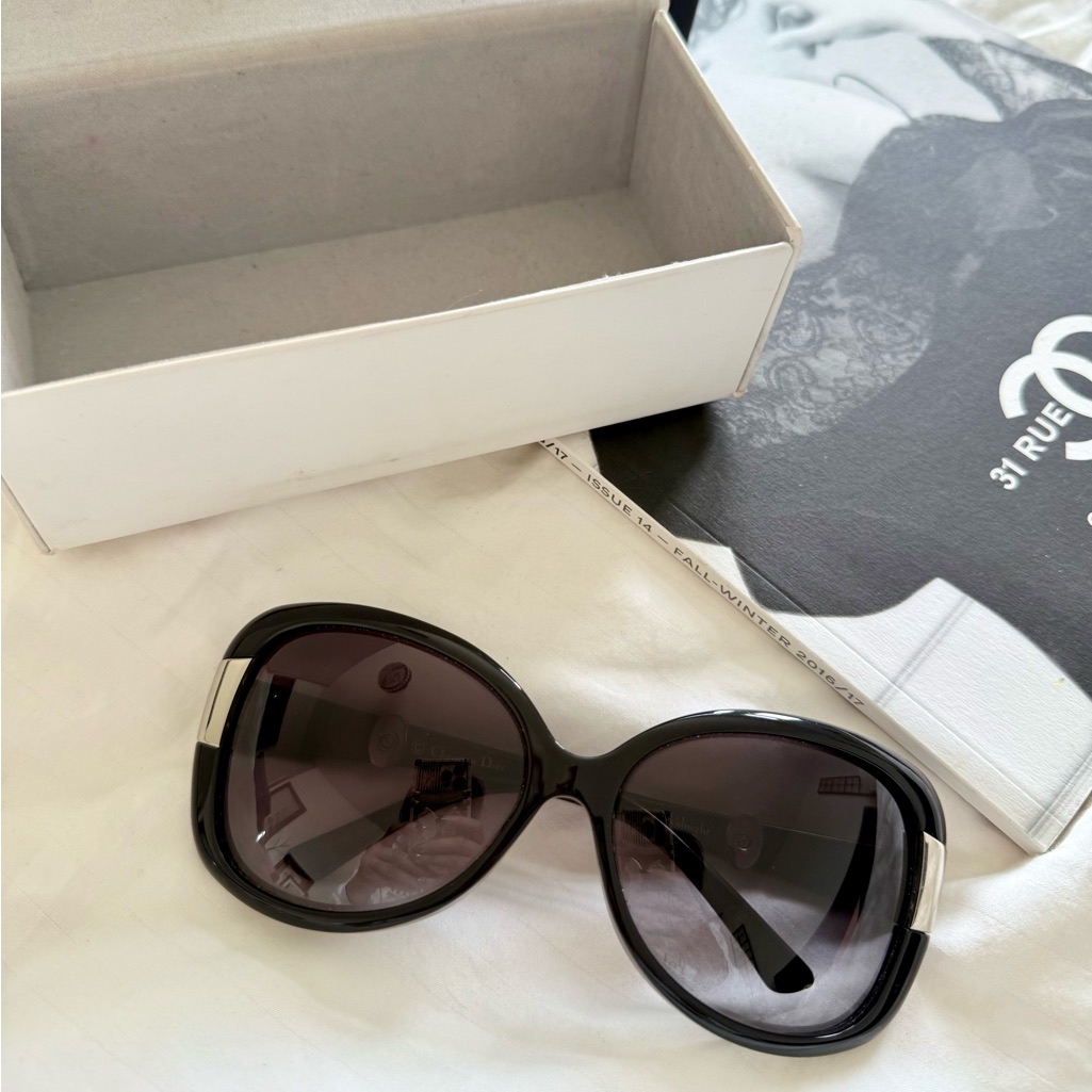 Christian Dior Sunglasses Black Crystal Rare